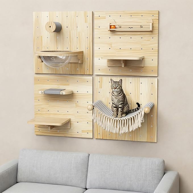 Ardilla & Co. Cat Wall Furniture – Wall-Mounted Modular Wooden Boards - Image 8