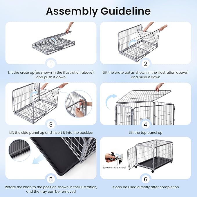 ZOMISIA Collapsible Dog Crate for Large Dogs - Image 7