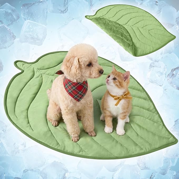 PetAmi Dog Cooling Mat, Leaf Shape, Pet Pad by PetAmi