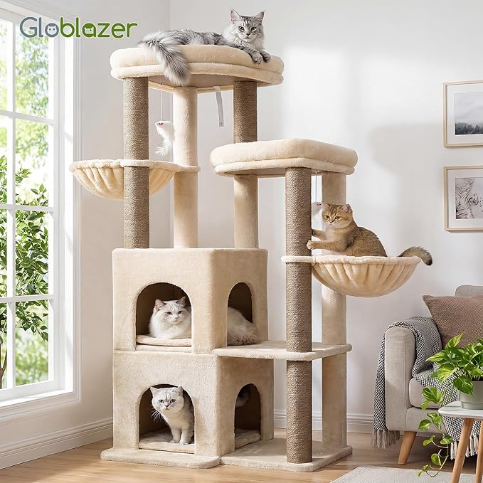 Globlazer Cat Tree Tower for Indoor Cats, Sturdy Adult Cat Tree House for Large - Image 7