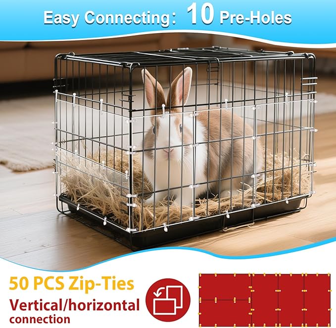Harhana Cage-Guard, 6 Packs Clear Transparent Pet Cage Protector, Chew-Proof - Image 6