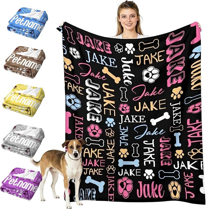 YESCUSTOM Personalized Pet Blanket by MYESCUSTOM