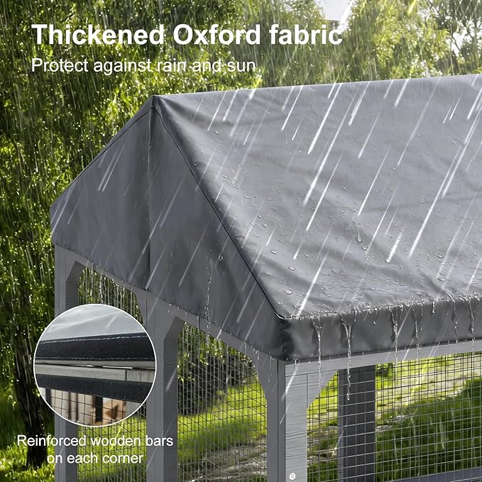 TIMHAKA 72 inch Catio Outdoor Cat Enclosure, Large Cat Catio - Image 6