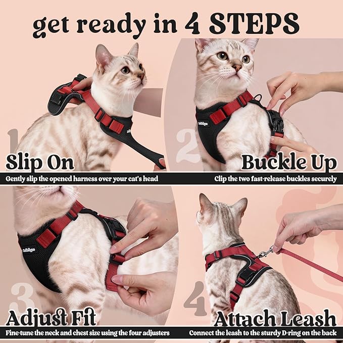 rabbitgoo Cat Harness and Leash Set, Escape Proof Kitten Harness - Image 8