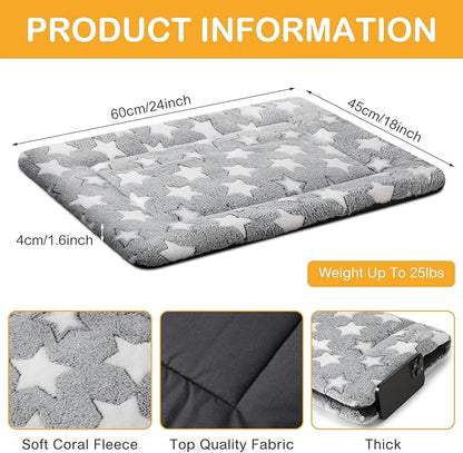 VitalCozy 4 Pcs Dog Crate Pads, Ultra Soft Warm Washable Anti-Slip Kennel Bed - Image 2