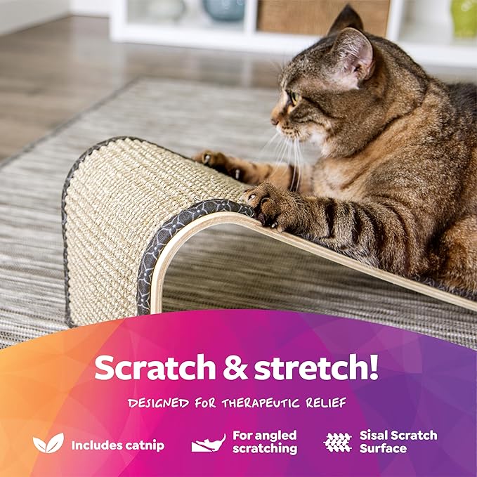 SmartyKat Sisal Angle Ramp Cat Scratcher, Natural Woven Sisal Surface & Stable - Image 5