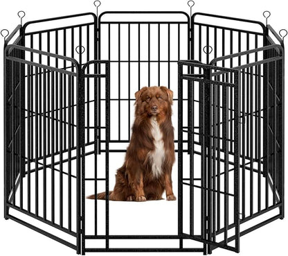 Kfvigoho Heavy Duty Dog Playpen: 8 Steel Panels 47" Height, Square Steel Pipe by Committedtobetterpetlife