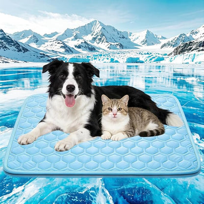 Cooling Mat for Dogs, Thick Breathable Dog Cooling Mat Q-MAX>0.45, Dog Cooling by Mannice