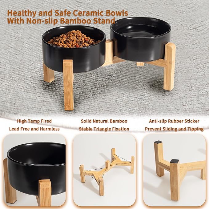 Elevated Ceramic Dog Bowl Set - Image 3