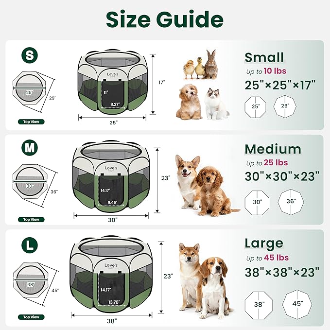 Love's cabin Pet Puppy Dog Playpen, Medium Dog Tent Crates Cage Indoor/Outdoor - Image 2