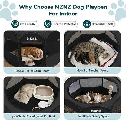 Dog Playpen, Portable Puppy Pet Crate Indoors - Image 3