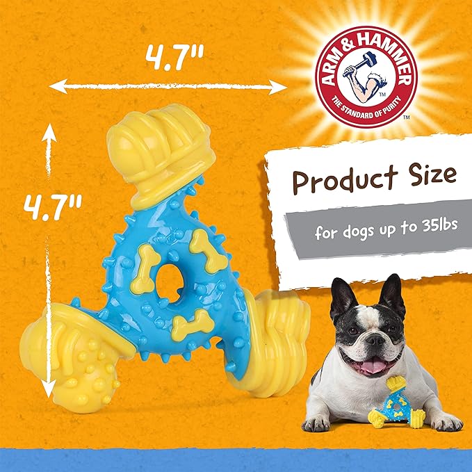 Arm & Hammer Nubbies TriBone Dog Dental Chew Toy Peanut Butter Flavor Moderate - Image 8