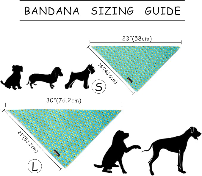 ARING PET Summer Dog Bandanas, Cute Mint Green Yellow Duck Pet Bandana Scarf - Image 7
