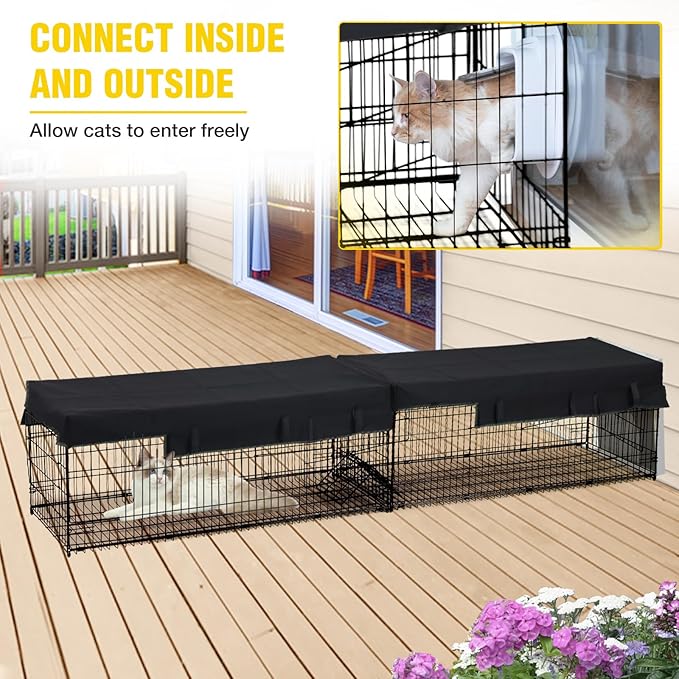 Aivituvin Cat Tunnel with Extendable Design 90.6" L, Metal Wire Outdoor Cat - Image 4
