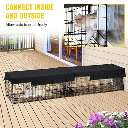 Aivituvin Cat Tunnel with Extendable Design 90.6" L, Metal Wire Outdoor Cat - Image 4