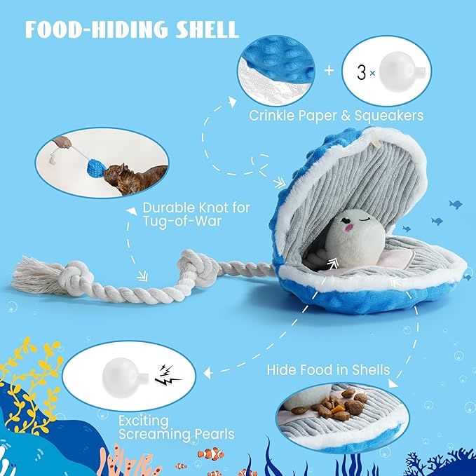 Nocciola Fish Salmon Crinkle Squeaky Dog Toys - Image 6
