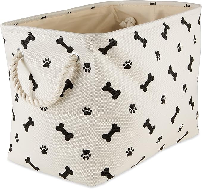 Bone Dry Pet Storage Collection Paw and Bone Print, Small Rectangle by BoneDry