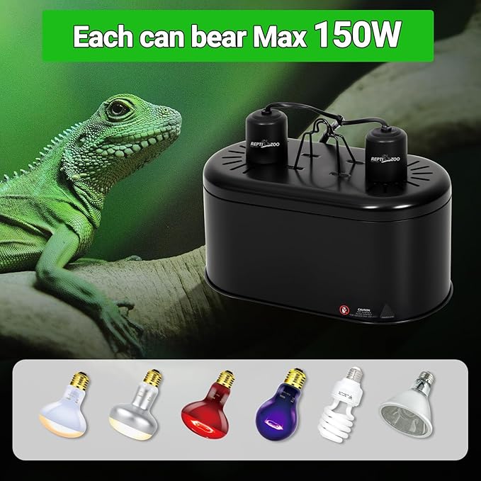REPTI ZOO Dual Reptile Light Fixture - Image 3