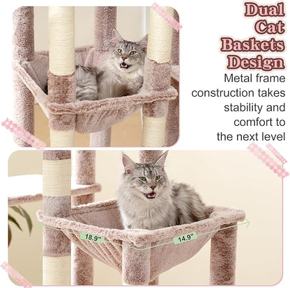Heybly Cat Tree, 71-Inch Tall Cat Tower - Image 5