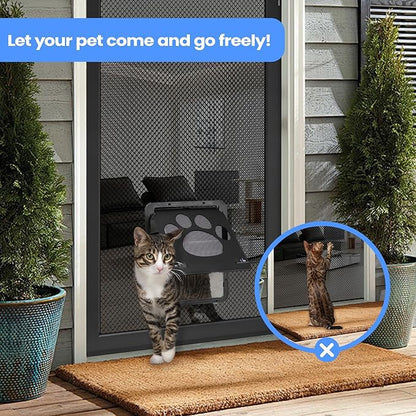 Cat Door for Screen Door, Small Dog Screen Door, Magnetic Flap Doggy Door for - Image 7