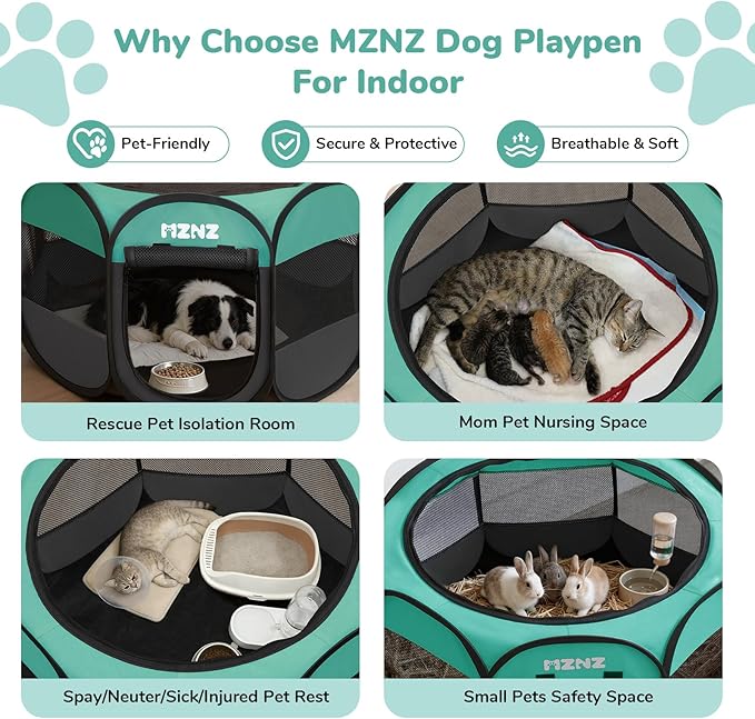 Dog Playpen, Portable Puppy Pet Crate Indoors - Image 4