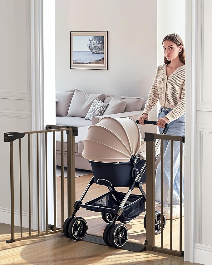 Cumbor 30-46" Baby Gate for Stairs, Mom's Choice Awards Winner-Auto Close Dog by Cumbor