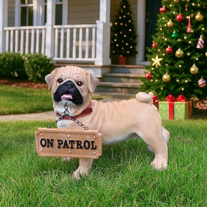 Pug Dog Garden Statue - Image 3
