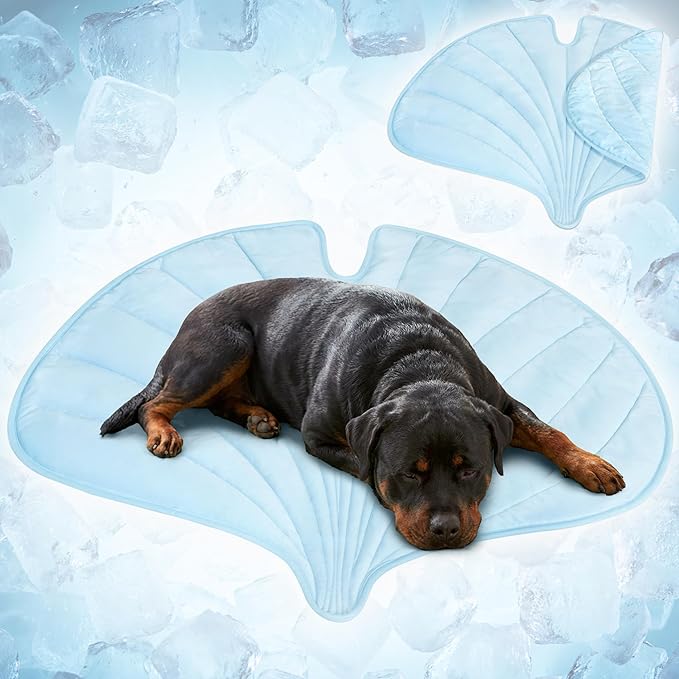 PetAmi Dog Cooling Mat, Ginkgo Leaf Shape, Pet Pad by PetAmi