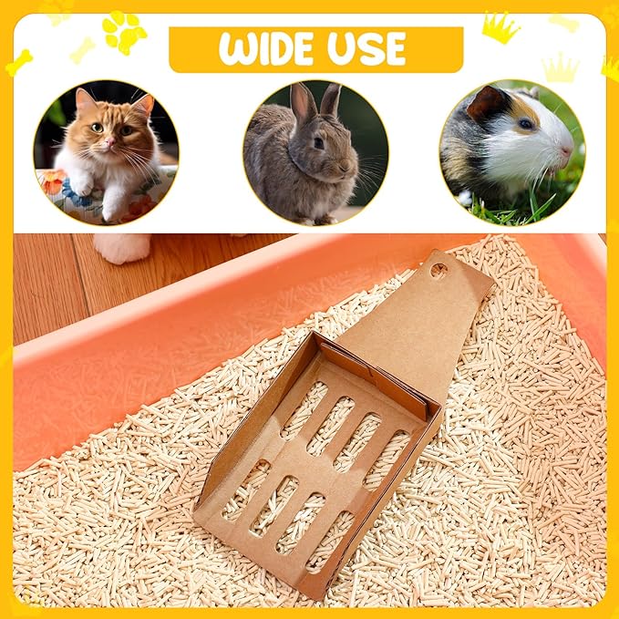 Watersay 30 Pcs Disposable Cat Litter Scoops 8.3x3.3 Inch Portable Kitty Litter - Image 5