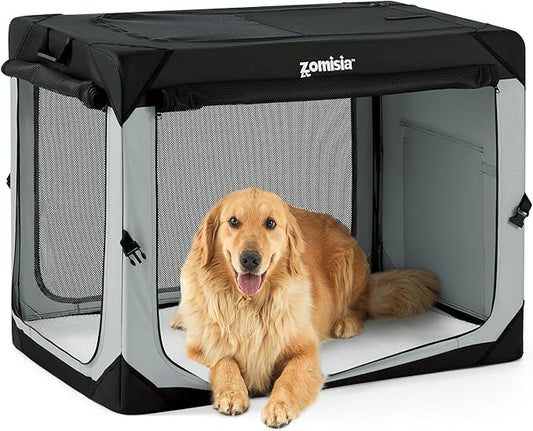ZOMISIA 42 Inch Collapsible Dog Crate by Zomisia
