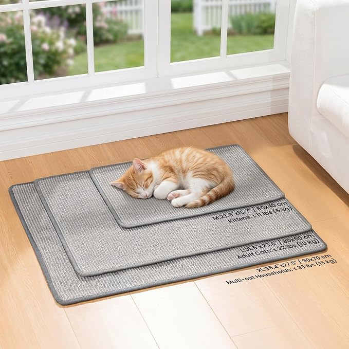 Conlun Cat Scratcher Mat, Natural Sisal Cat Scratch Pad - Image 8