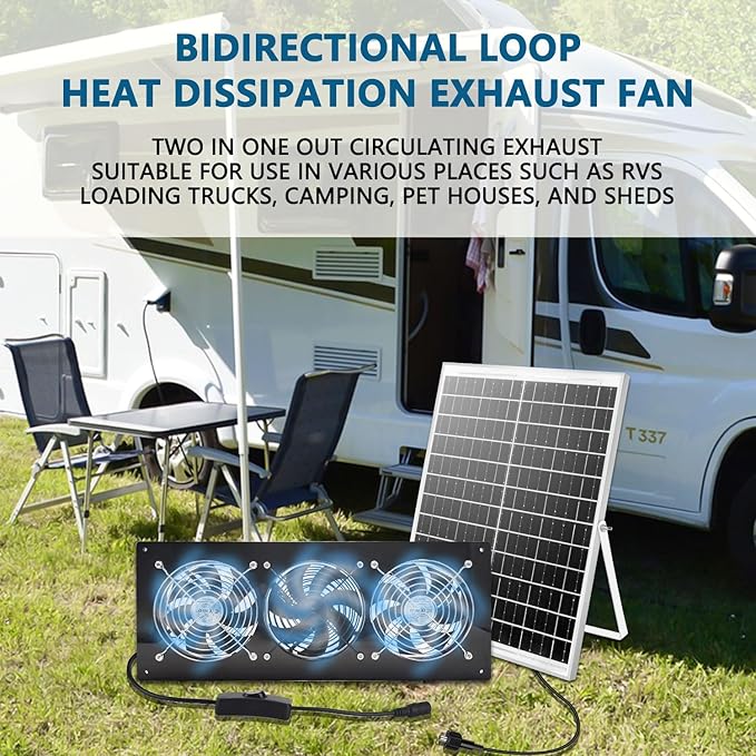 Solar Exhaust Fan, 25W Solar Panel - Image 7