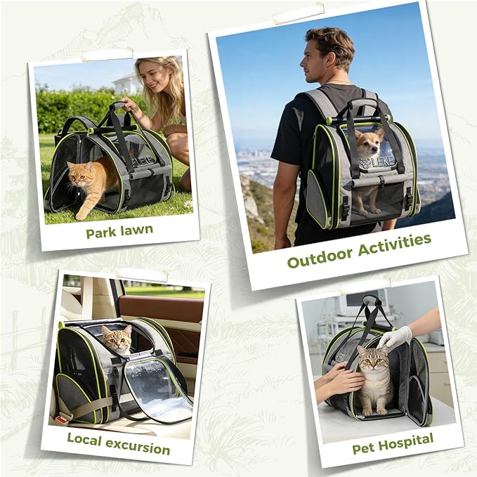 Lekereise Widened Pet Backpack Travel, Wide Pet Carrier Backpack - Image 7