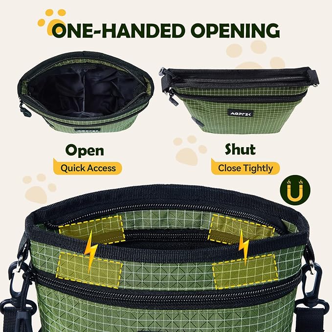 AGPTEK Dog Treat Pouch, Magnetic Dog Walking Pouch - Image 2