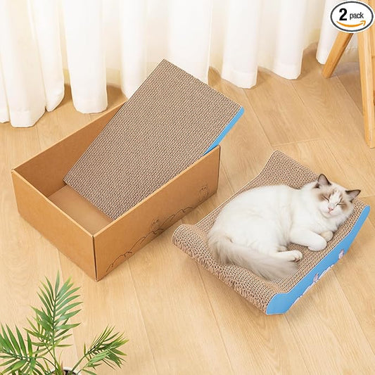 Cardboard Cat Scratcher Bed 16.9 Inch Cat Scratch Box by UUig