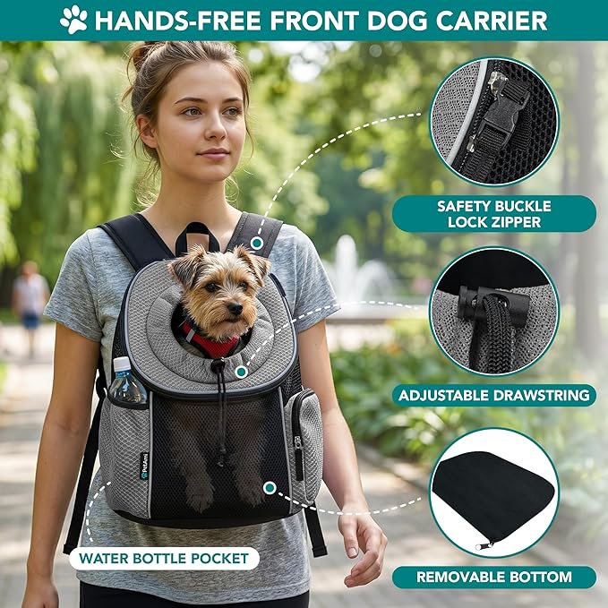 PetAmi Dog Carrier Backpack, Hands Free Front Pet Carrier - Image 3