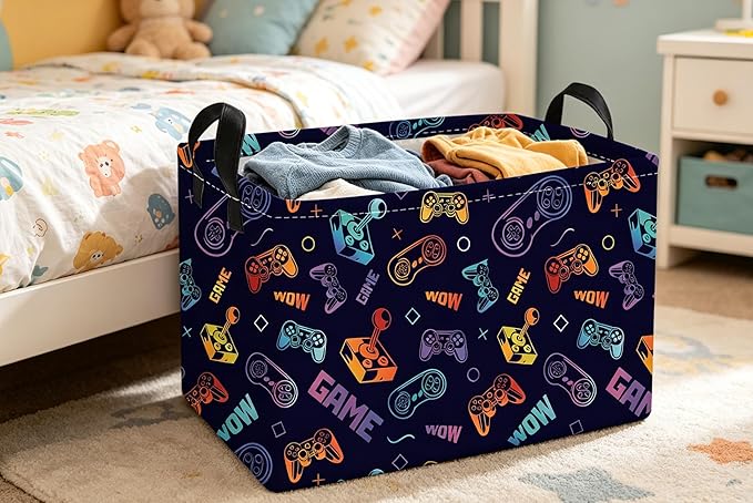 Essme Rectangular Game Basket, Kids Storage Bins Organizer - Image 6