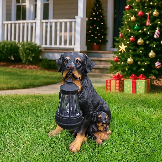Rottweiler Dog Garden Statue by Sprgarde