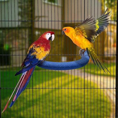FrgKbTm U Shape Parrot Perch Stand Toy Bird Platform Sand Paw Grinding Clean - Image 2