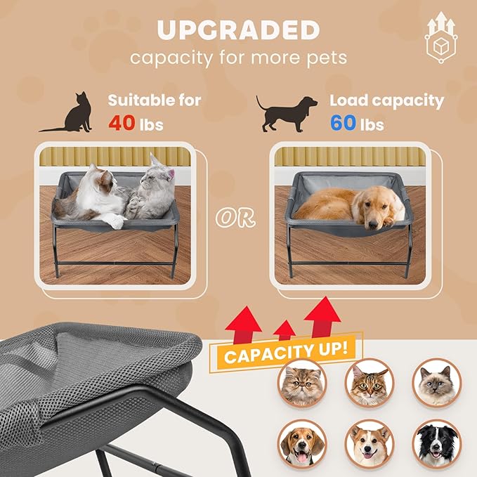 JUNSPOW Large Cat Hammock Bed - Image 2