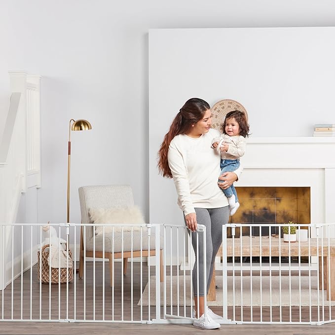 Regalo Safety 144" Super Wide Baby Gate & Play Yard, 2-in-1 Adjustable 6-Panel - Image 2