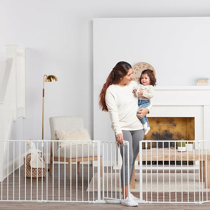 Regalo Safety 144" Super Wide Baby Gate & Play Yard, 2-in-1 Adjustable 6-Panel - Image 2