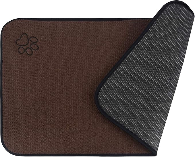 SINLAND Microfiber Pet Bowl Mat Dog Cats Feeding Mats by SINLAND