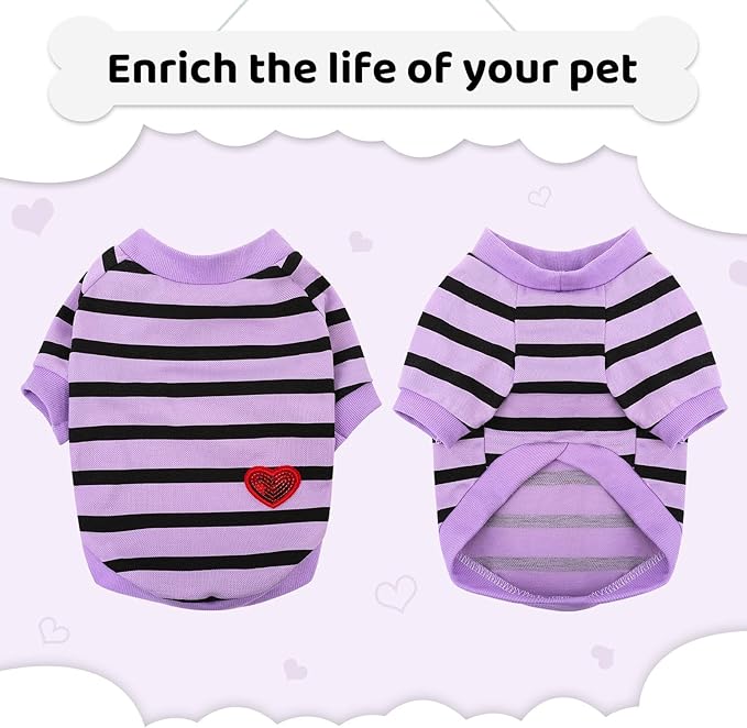 Dog Shirts for Large Dogs, Striped T-Shirts Dog Vest Pet Apparel Tee Shirts - Image 4