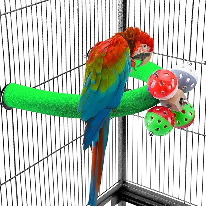 FrgKbTm U Shape Parrot Perch Stand Toy Bird Platform Sand Paw Grinding Clean by FrgKbTm