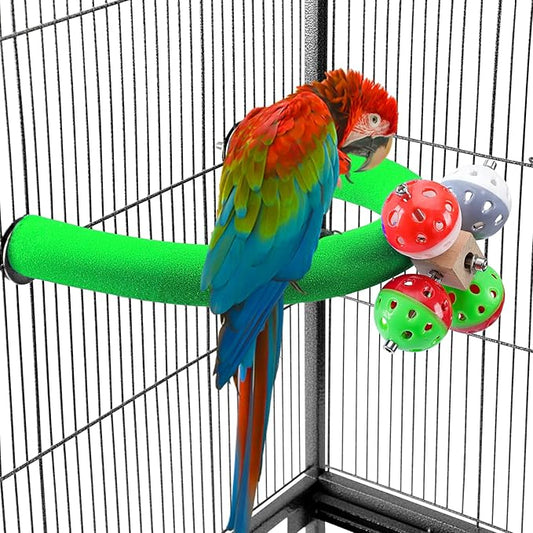 FrgKbTm U Shape Parrot Perch Stand Toy Bird Platform Sand Paw Grinding Clean by FrgKbTm