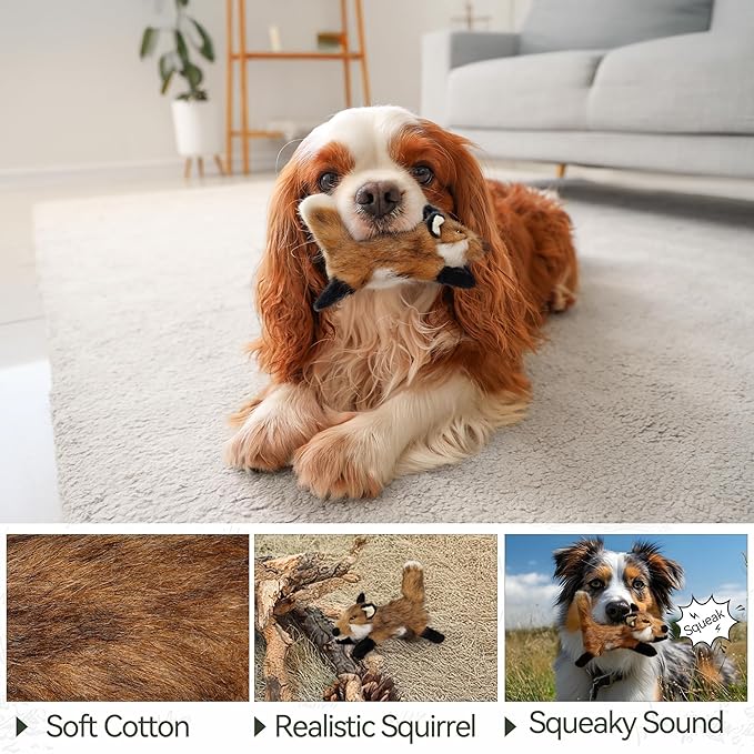ALL FOR PAWS Squeaky Doy Toy, Fox Dog Toy for Small Medium Breed, Puppy Fetch - Image 6