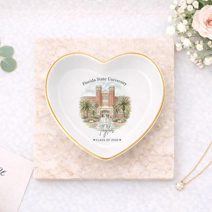 LOVELYPOD Personalized Graduation Photo Trinket Tray, Personalized College Ring - Image 4