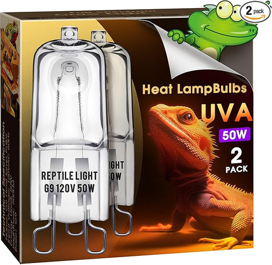 Briignite G9 Heat Lamp Bulbs for Reptile, Mini Reptile Light, Dimmable G9 Mini by WelcometoBriigniteenjoyyourtimehere
