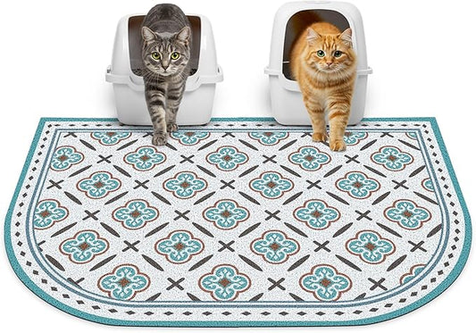 Glittme 33"X22" Arch Shape Cat Litter Mat Trapping Pad Soft Loop-Mesh Litter by Glittme